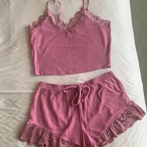 NWOT Adorable Dusty rose PJ set!!